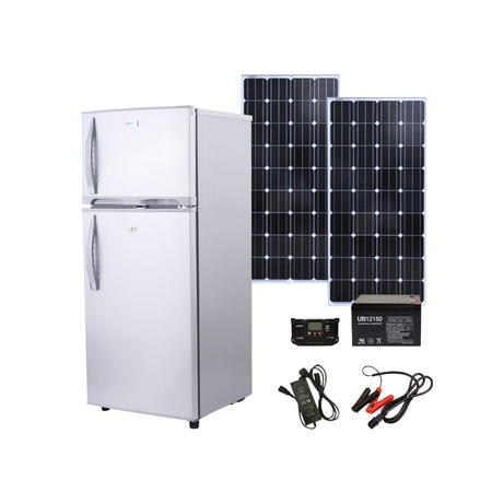 How does the cost of a solar freezer compare to a conventional electric freezer?