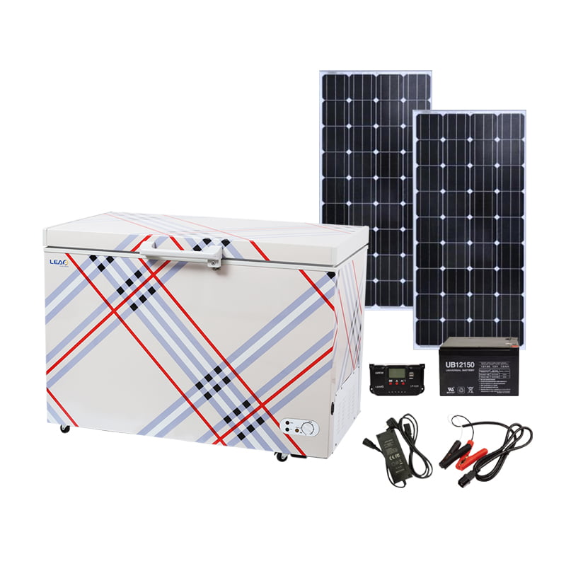 How do solar freezers contribute to reducing greenhouse gas emissions?